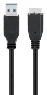 GOOBAY καλώδιο USB 3.0 σε USB 3.0 micro Τype B 95026, 1.8m, μαύρο - 4040849950261