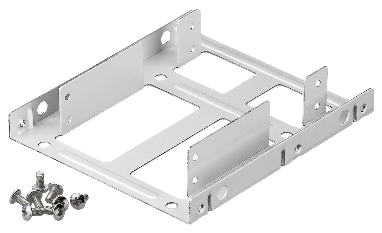95875 GOOBAY tray 3.5" για 2x 2.5" HDD/SSD 95875, μεταλλικό, ασημί - 4040849958755 - Image 1