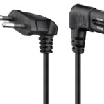 GOOBAY καλώδιο τροφοδοσίας Euro 97354, γωνιακό, 2x0.75 mm², 3m, μαύρο - 4040849973543
