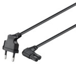 GOOBAY καλώδιο τροφοδοσίας Euro 97355, γωνιακό, 2x0.75 mm², 5m, μαύρο - 4040849973550 - Image 2