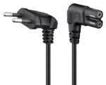 GOOBAY καλώδιο τροφοδοσίας Euro 97355, γωνιακό, 2x0.75 mm², 5m, μαύρο - 4040849973550