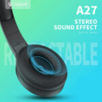 CELEBRAT headphones A27, wireless & wired, Bluetooth 5.3, Φ40mm, μαύρα - 6925146988798 - Image 2