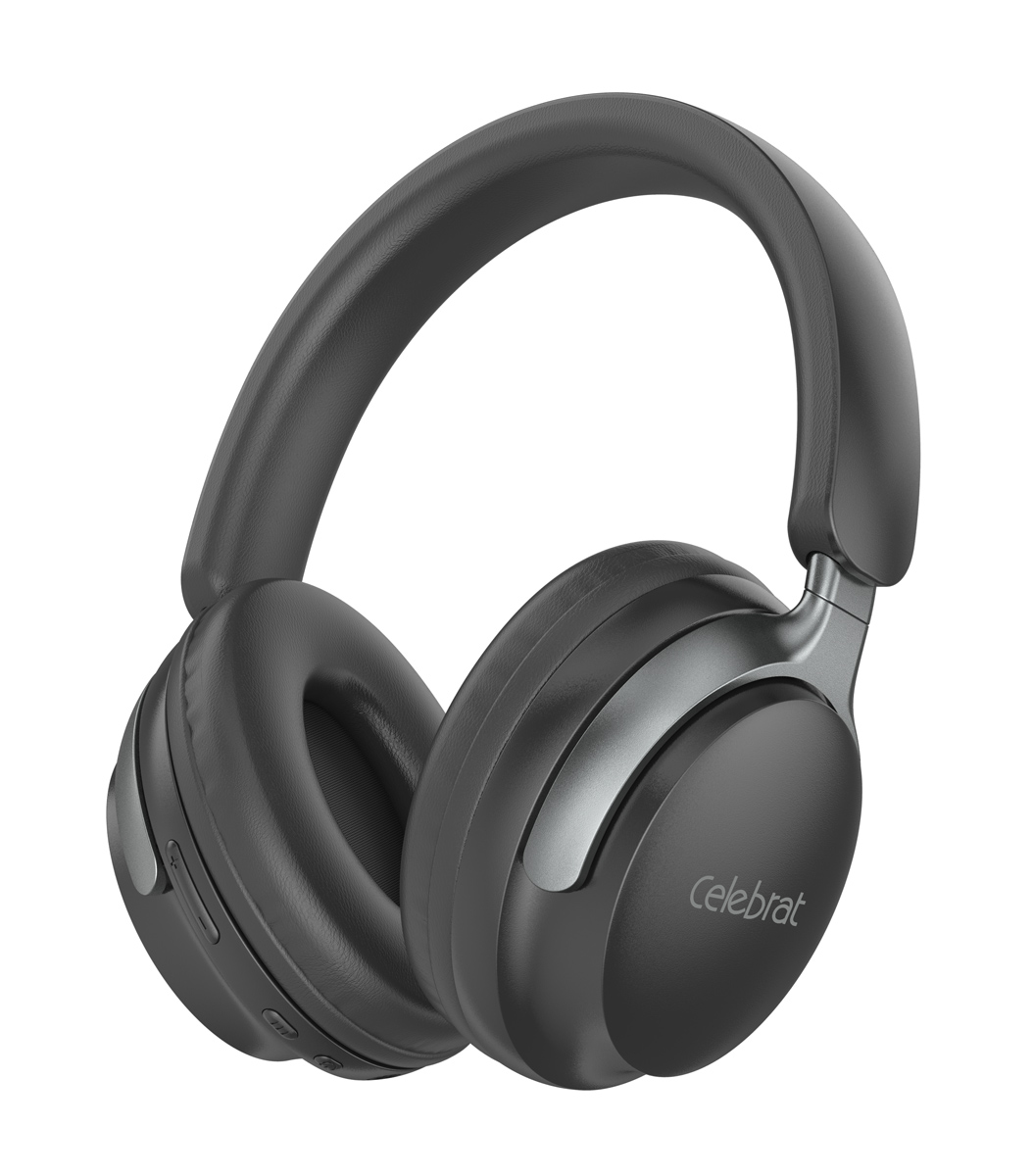 A40-BK CELEBRAT headphones A40, ασύρματα & ενσύρματα, 40mm, 250mAh, μαύρα - 6925146989009 - Image 1