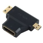 POWERTECH αντάπτορας HDMI σε Mini HDMI & Micro HDMI ADA-H004, μαύρος - 5210131015148