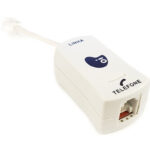 POWERTECH Φίλτρο ADSL για ADSL2+ Modem Router & PSTN, RJ11, 0.20m, Λευκό - 5210131009635