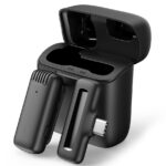 APEXEL ασύρματο μικρόφωνο APL-MIC007 με θήκη φόρτισης, USB-C, 2.4GHz, μαύρο - 5210131125700