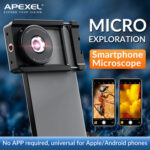 APEXEL φακός μικροσκόπιο APL-MS009 για smartphone κάμερα, 100x zoom, LED - 5210131080115 - Image 2