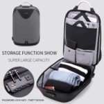 ARCTIC HUNTER τσάντα πλάτης B00208 με θήκη laptop 15.6", λουκέτο TSA, 24L, μαύρη - 6970672351837 - Image 2
