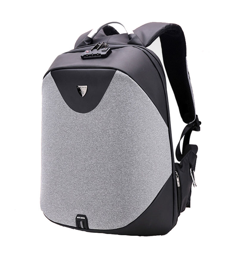 B00208-DG ARCTIC HUNTER τσάντα πλάτης B00208 με θήκη laptop 15.6", λουκέτο TSA, 24L, γκρι - 5210131000144 - Image 1