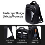 ARCTIC HUNTER τσάντα πλάτης B00478 με θήκη laptop 15.6", 18L, μαύρη - 6970672353107 - Image 2