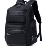 ARCTIC HUNTER τσάντα πλάτης B00682 με θήκη laptop 15.6", USB, λουκέτο TSA, 23.5L, μαύρη - 6970672357679