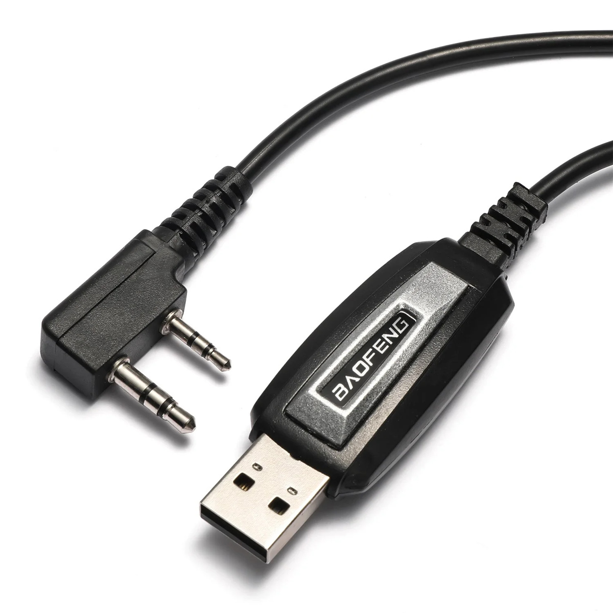 BFG-CBL BAOFENG καλώδιο USB σε 2 pin BFG-CBL για προγραμματισμό πομποδεκτών, 1m, μαύρο - 5210131130544 - Image 1