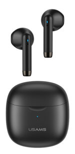 USAMS earphones IA04 με θήκη φόρτισης, True Wireless, Φ13mm, μαύρα - 6958444971087