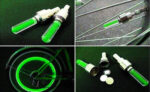 Καπάκι βαλβίδας ποδηλάτου BIKE-0030, LED, 6.5cm, 2τμχ, πράσινο - 5210131036372 - Image 2