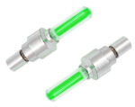 Καπάκι βαλβίδας ποδηλάτου BIKE-0030, LED, 6.5cm, 2τμχ, πράσινο - 5210131036372