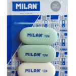 MILAN γόμα 124 BMM9203MP, παραλληλόγραμη 50 x 23 x 6mm, σετ 3τμχ - 8414034994273