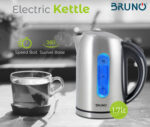 BRUNO ηλεκτρικός βραστήρας BRN-0028, 2200W, 1.7lt, βάση 360°, LED - 5210131012796 - Image 2