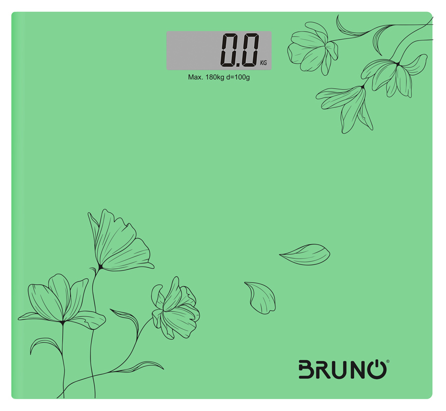 BRN-0054 BRUNO ψηφιακή ζυγαριά BRN-0054, έως 180kg, πράσινη - 5210131040249 - Image 1