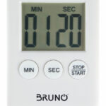 BRUNO χρονόμετρο & αντίστροφη μέτρηση BRN-0063, LCD, με μαγνήτη, λευκό - 5210131040911