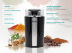 BRUNO αλεστής καφέ & μπαχαρικών BRN-0094, 200W, inox-μαύρο - 5210131061459 - Image 2