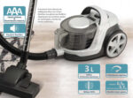 BRUNO ηλεκτρική σκούπα BRN-0137, 800W, 3lt, κυκλωνική, λευκή - 5210131071212 - Image 2