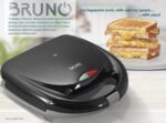 BRUNO τοστιέρα BRN-0167, 2 θέσεων, 800W, αντικολλητικές πλάκες, μαύρη - 5210131079317 - Image 2