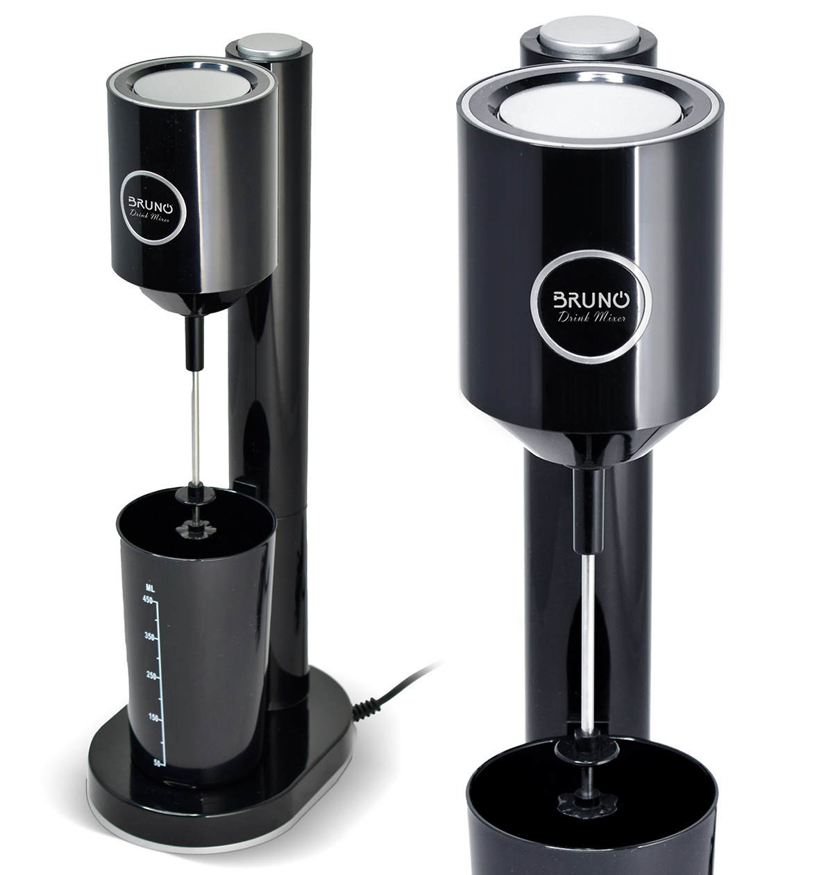 BRN-0183 BRUNO φραπεδιέρα επιτραπέζια BRN-0183 100W με δοχείο 450ml, μαύρη - 5210131081969 - Image 1