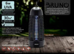 BRUNO ηλεκτρική εντομοπαγίδα BRN-0185 με UV λυχνία, 6W, μαύρη - 5210131085516 - Image 2