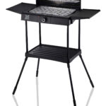 BRUNO επιδαπέδια ηλεκτρική ψησταριά BRN-0190, 2400W, με βάση & ρυθμιζόμενο θερμοστάτη, μαύρη - 5210131087909