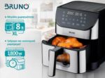 BRUNO φριτέζα αέρος BRN-0194, 8lt, 1800W, inox/μαύρη - 5210131091890 - Image 2