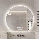BRUNO καθρέφτης μπάνιου LED BRN-0202, ημικυκλικός, 24W, 73x80cm, IP67 - 5210131102220 - Image 2