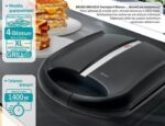 BRUNO ψηστιέρα-τοστιέρα BRN-0216 για 4 τοστ, 1400W, μαύρη mat/inox - 5210131112168 - Image 2