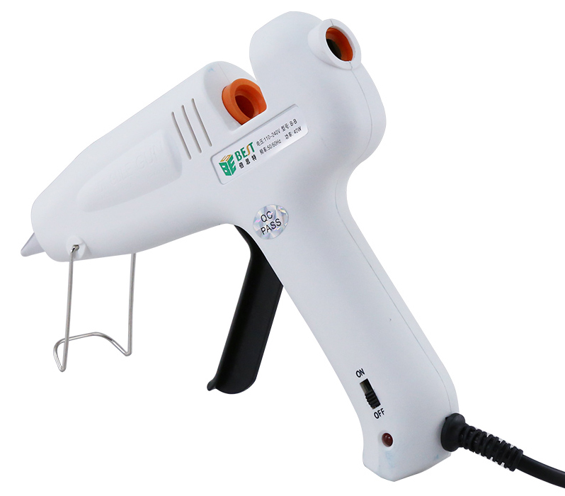 BST-B-B BEST Πιστόλι θερμικής σιλικόνης BST-B-F, 40W, λευκό - 5210131020050 - Image 1