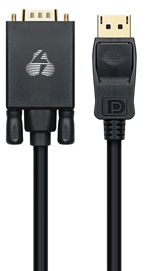 CAB-DP056 POWERTECH καλώδιο DisplayPort σε VGA CAB-DP056, 1080p, 1.8m, μαύρο - 5210131040102 - Image 1