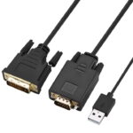 POWERTECH καλώδιο DVI σε VGA CAB-DVI009, Active Gold, 1080p, 2m, μαύρο - 5210131008393
