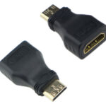 POWERTECH αντάπτορας mini HDMI σε HDMI CAB-H025, μαύρος - 5210131026281