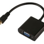 POWERTECH αντάπτορας mini HDMI σε VGA CAB-H031, 0.20m, μαύρος - 5210131009680