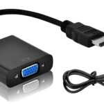 POWERTECH αντάπτορας HDMI σε VGA CAB-H071, με audio jack, μαύρο, 0.20m - 5210131014868