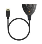 POWERTECH HDMI Switch CAB-H077, 3 σε 1, 4K, 0.50m, μαύρο - 5210131014875