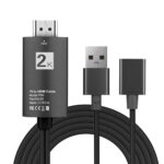 POWERTECH Καλώδιο USB (F) σε HDMI CAB-H080 με USB τροφοδοσία, 1m, μαύρο - 5210131026274