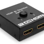 POWERTECH HDMI switch CAB-H112, 2 σε 1, 4K, bidirectional, μαύρο - 5210131014110