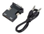 POWERTECH αντάπτορας HDMI σε VGA CAB-H120 με 3.5mm, μαύρος - 5210131024072 - Image 2
