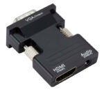 POWERTECH αντάπτορας HDMI σε VGA CAB-H120 με 3.5mm, μαύρος - 5210131024072
