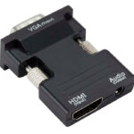 POWERTECH αντάπτορας HDMI σε VGA CAB-H120 με 3.5mm, μαύρος - 5210131024072