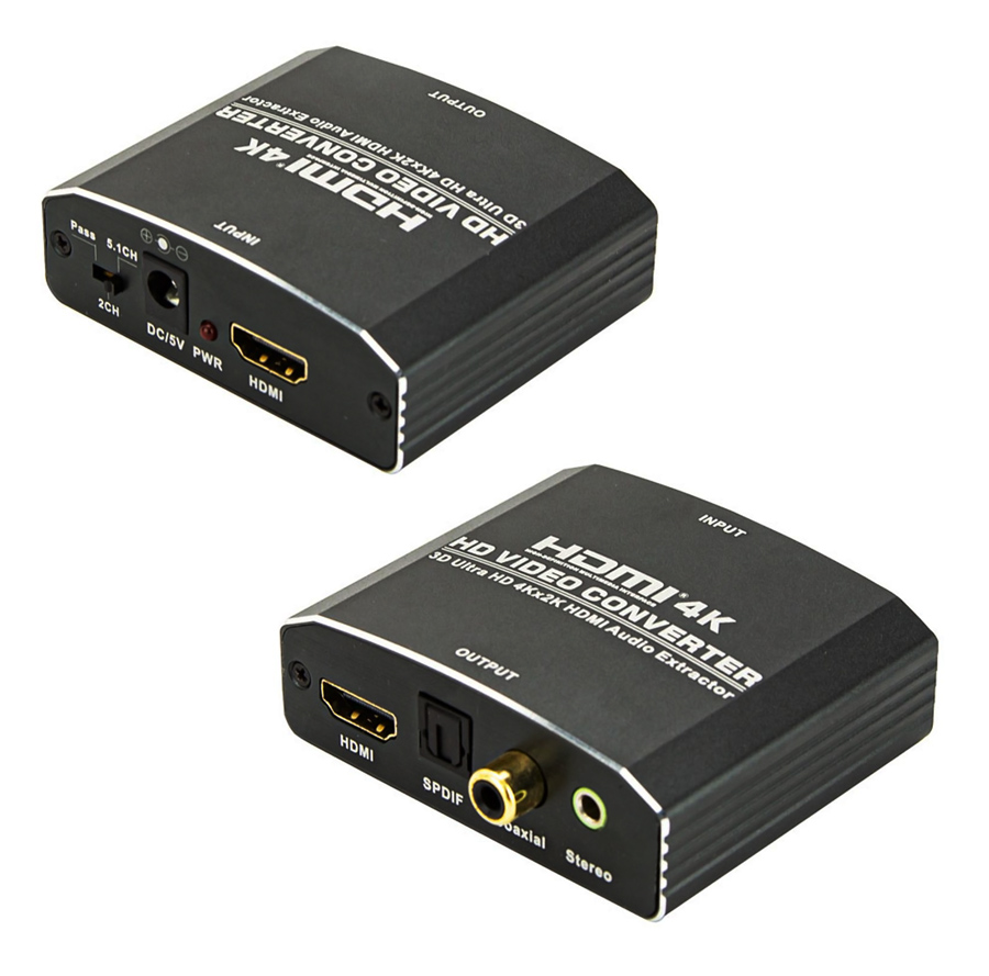CAB-H181 POWERTECH HDMI audio extractor CAB-H181, 4K/60Hz, γκρι - 5210131121931 - Image 1