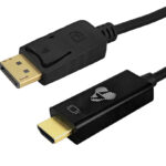 POWERTECH καλώδιο DisplayPort σε HDMI CAB-H187, 4K/60Hz, 21.6 Gbps, 1.5m, μαύρο - 5210131126141