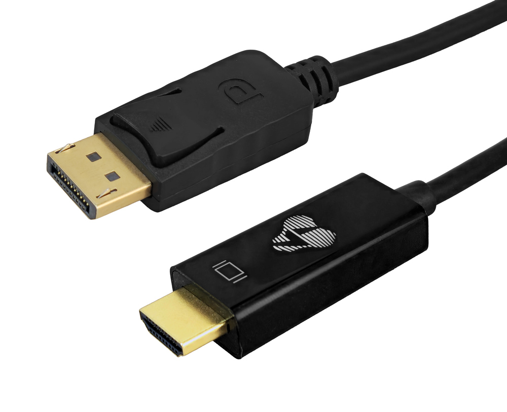 CAB-H189-2 POWERTECH καλώδιο DisplayPort σε HDMI CAB-H189, 4K/60Hz, 21.6 Gbps, 3m, μαύρο - 5210131126165 - Image 1