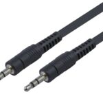 POWERTECH καλώδιο stereo 3.5mm CAB-J007, AUX, nickel plated, 3m, μαύρο - 5210131022016
