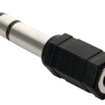 POWERTECH αντάπτορας stereo 6.35mm σε 3.5mm CAB-J018, μαύρος, 5τμχ - 5210131047897