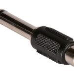 POWERTECH αντάπτορας mono 6.35mm σε RCA CAB-J025, μαύρος, 5τμχ - 5210131029299